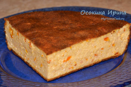 Творожная запеканка с курагой