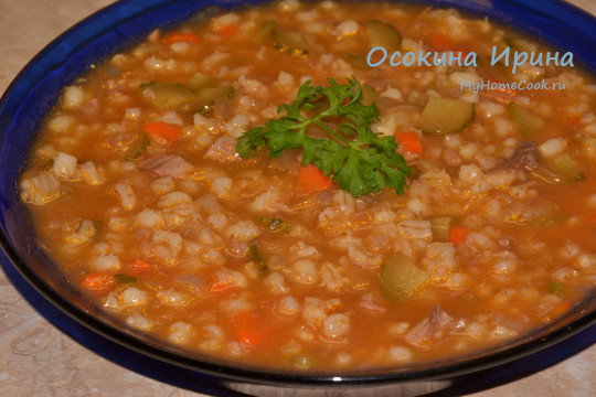 Рассольник с перловкой и квашеной капустой